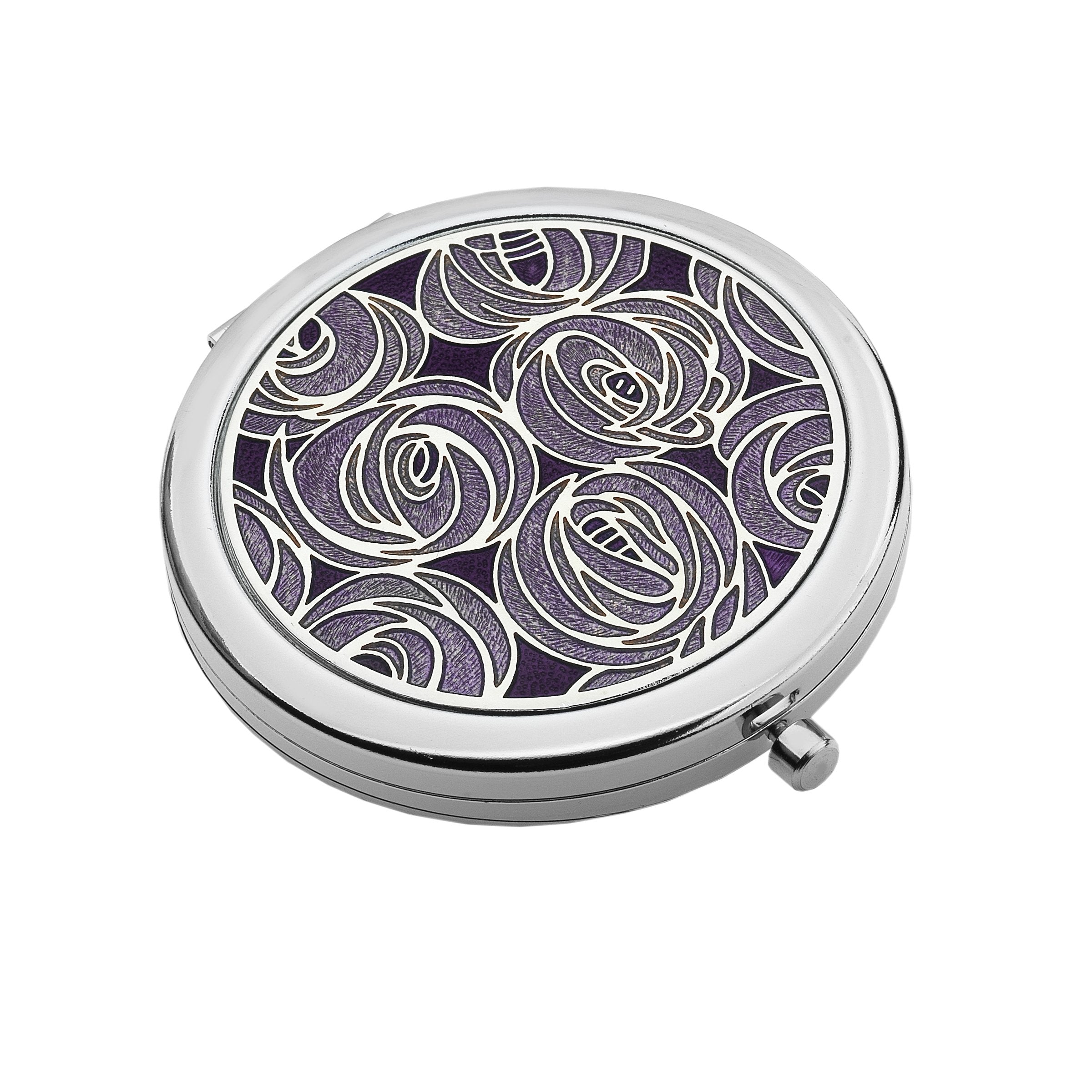 Mackintosh Purple Roses Enamel Compact Mirror